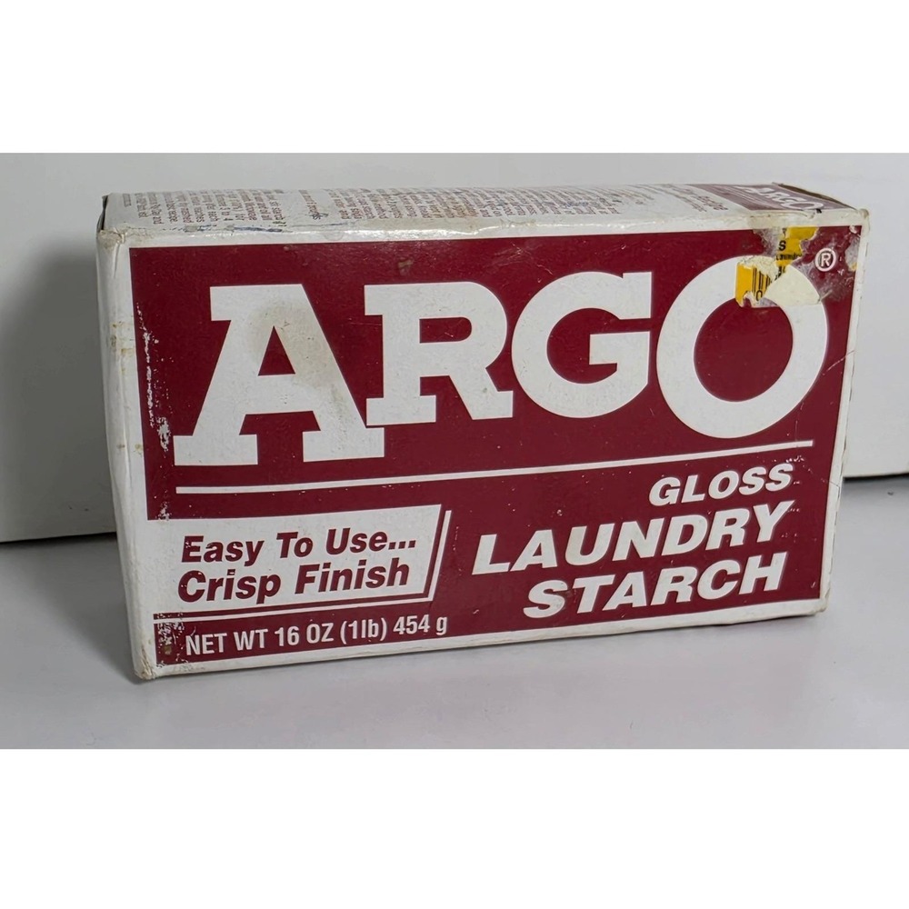Argo Gloss Laundry Starch 16 oz Vintage Box Play Clay Recipe USA Made Expired